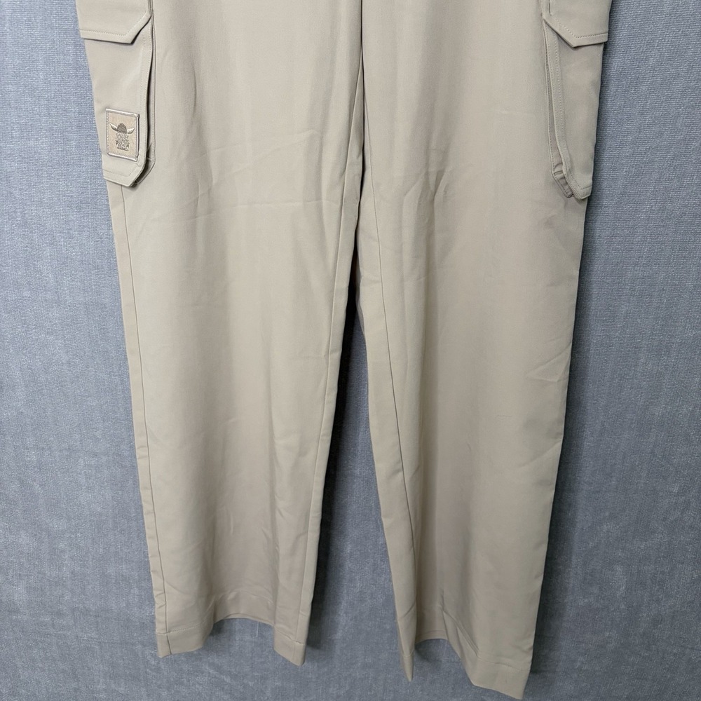 Figs Star Wars Womens Medium Tall The Armorer Wide Leg Cargo Scrub Pants Beige - Picture 3 of 8